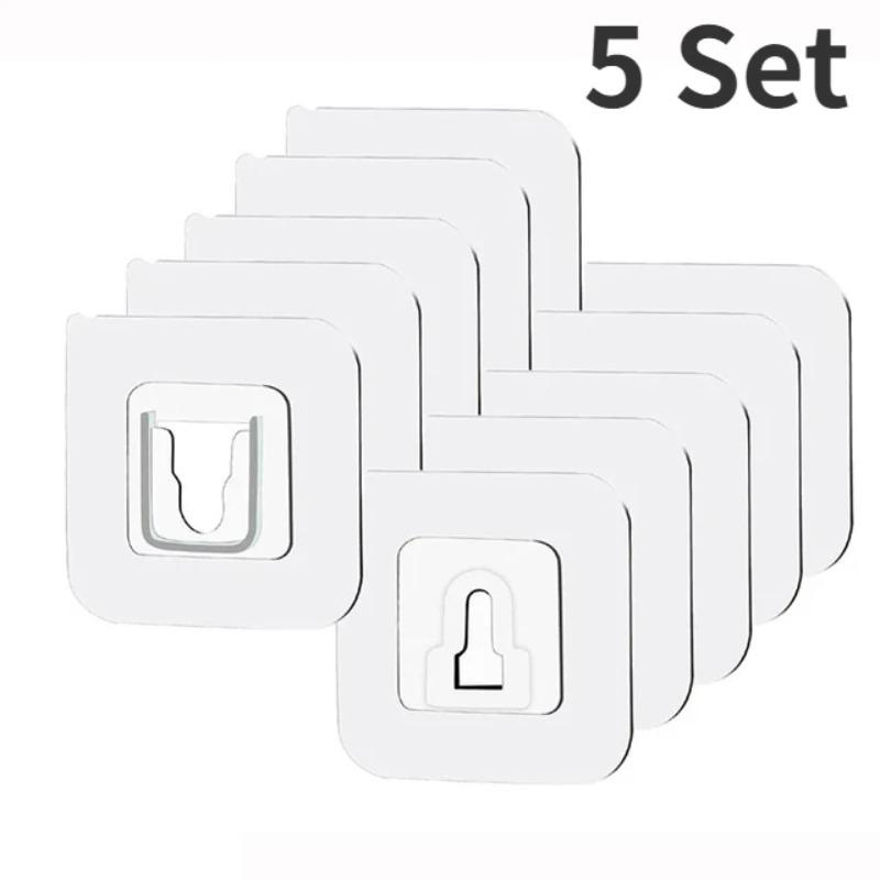 

50Pair Cable Organizer Clips Double-Sided Adhesive Wall Hooks Hanger Strong Transparent Suction Cup Wall Holder For Kitchen 5Pair