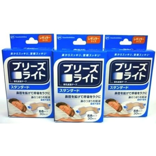 <Value 3-Pack Breathe Right Standard Skin Tone Regular 30 Sheets Value 3-Pack