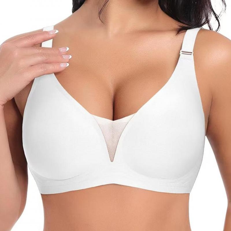 

Сексуальный бесшовный бюстгальтер большого размера с глубоким V-вырезом без косточек для гладкого силуэта 3XL