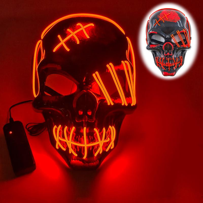 Halloween Mask Flashing Cosplay LED Vendetta Mask Anonymous Mask Halloween Christmas Party Gift for Adult Kids Film Cosplay Mask