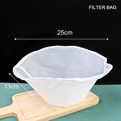 Sacchetto di rete per filtro di soia Sacchetto di rete per filtro di nylon per liquidi Sacchetto di rete per filtro per caffè al latte Riutilizzabile Vernice a maglia fine Utensile da cucina a rete