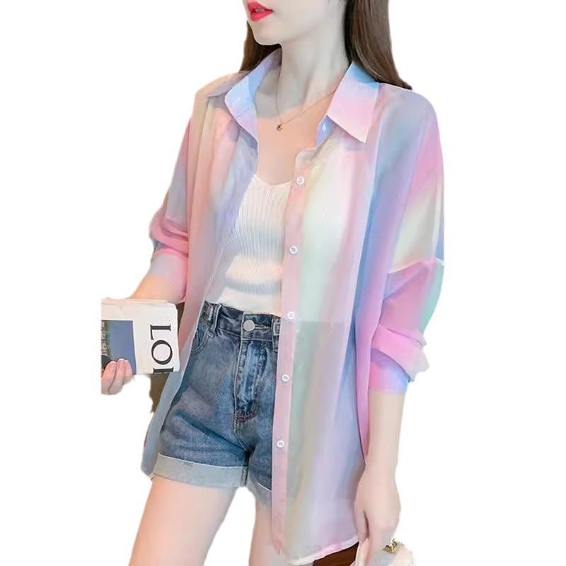 Women's 2024 Chiffon Sunscreen Shirt: Slimming, Versatile, Casual Summer Sun Protection Jacket