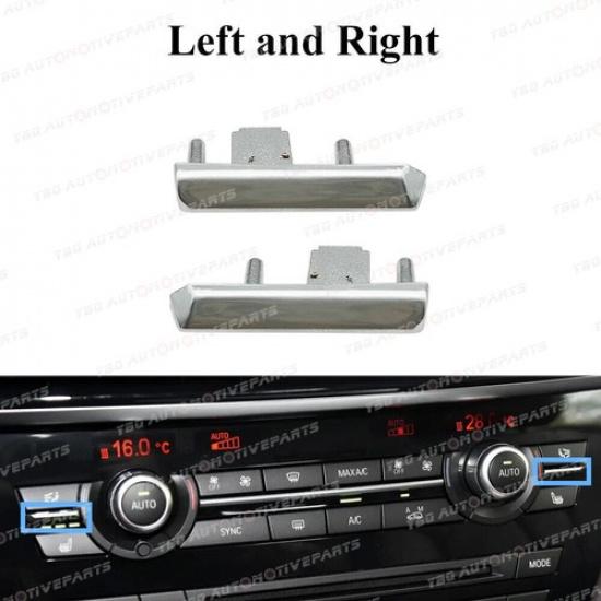 Chrome Air Volume A/C Button Trim CD Panel Plating Strip for BMW X5 F15 2014 -18