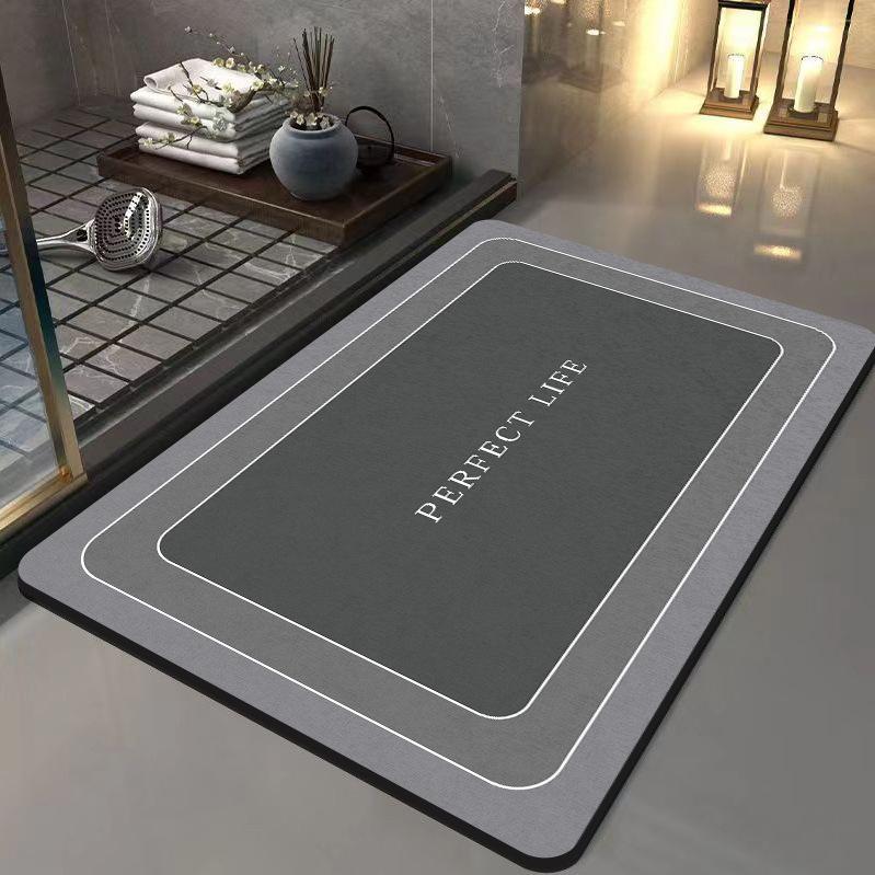 Simple Bathroom Floor Mat, Quick-Drying Diatom Mud Floor Mat, Kitchen Mat, Bathroom Floor Mat, Bathroom Non-Slip Mat