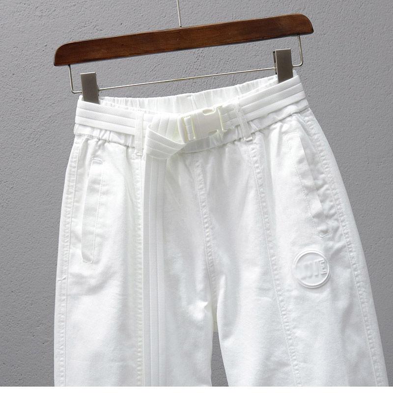 Women Fashion Ealstic Waist Jogger Pants Casual Loose Baggy Pants Harem Pants With Belt