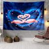 Love Birds In Heart Tapestry Room Decoration Wall Hanging for Living Room Bedroom, Dormitory, Birthday and Christmas Gifts