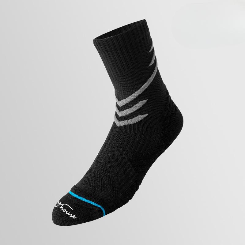 Men's Autumn and Winter New Professional Towel Bottom Sports Running Tube Socks