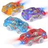 4er-Pack Ersatz-Schienenautos Leuchtende Spielzeug-Rennautos mit 5 blinkenden LEDs