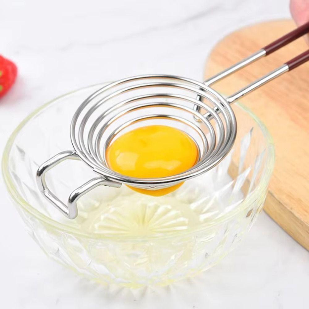 Kitchen Gadgets Egg Divider Stainless Steel Egg Filter Durable Egg Yolk Separator
