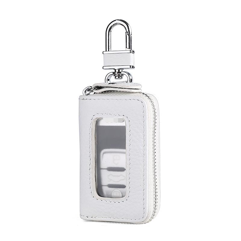 Retro Schlüsselanhänger Brieftasche Reißverschlusstasche Visuelle Spiegelfenster Autoschlüssel Schutztasche Leder Schlüsselhalter Mini Autoschlüssel Tasche Fall
