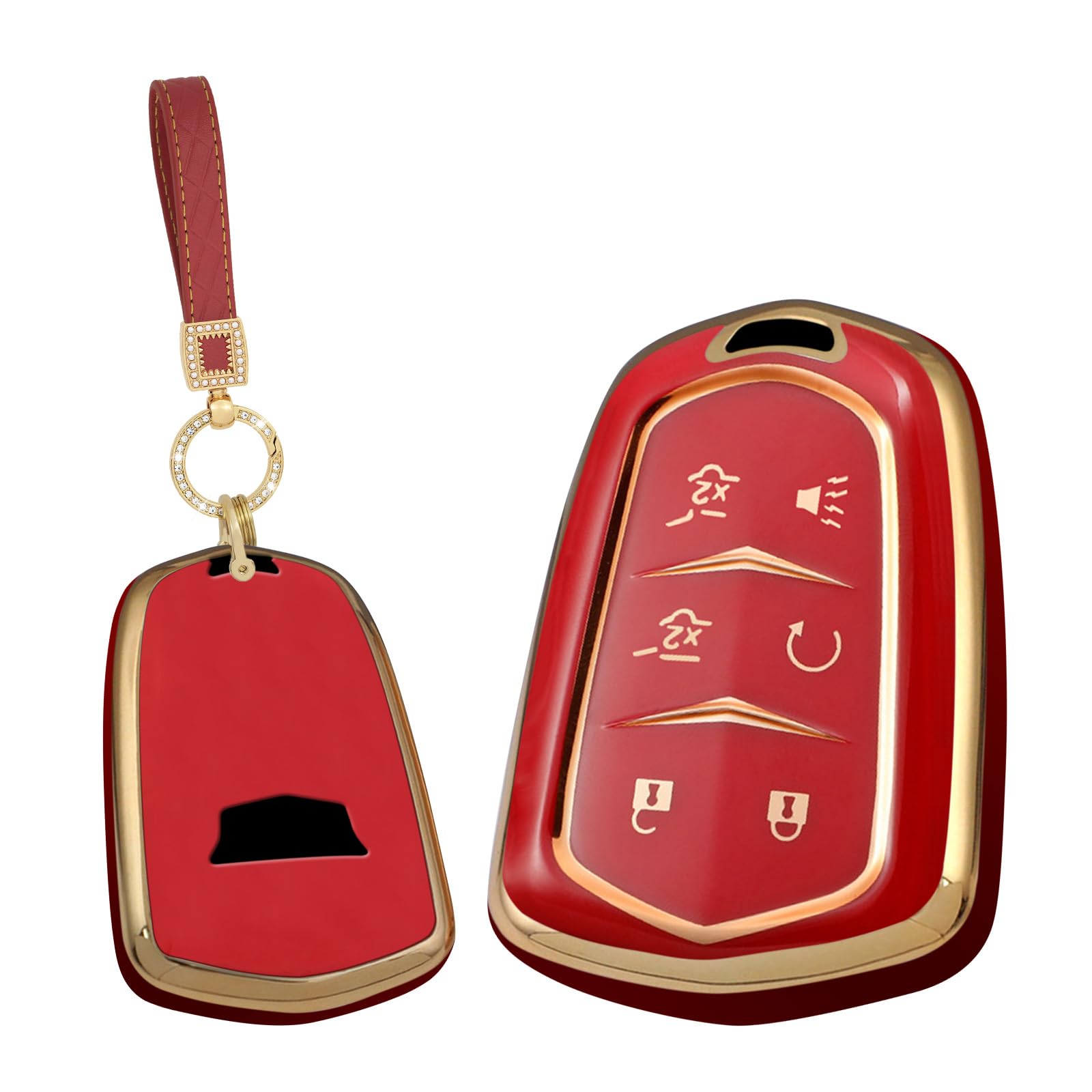 [TECART] Cadillac Key Case Escalade ESV Key Cover Cadillac CTS красный