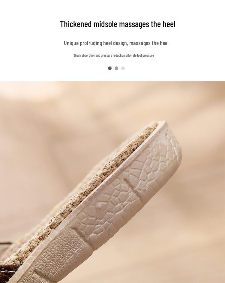 Four Seasons Unisex Breathable Linen Slippers - Sweat-Absorbent, Odorless, Silent On Wood Floors