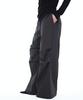 AEGO FREEDOM LAB Double Tuck Nylon Pants_Charcoal