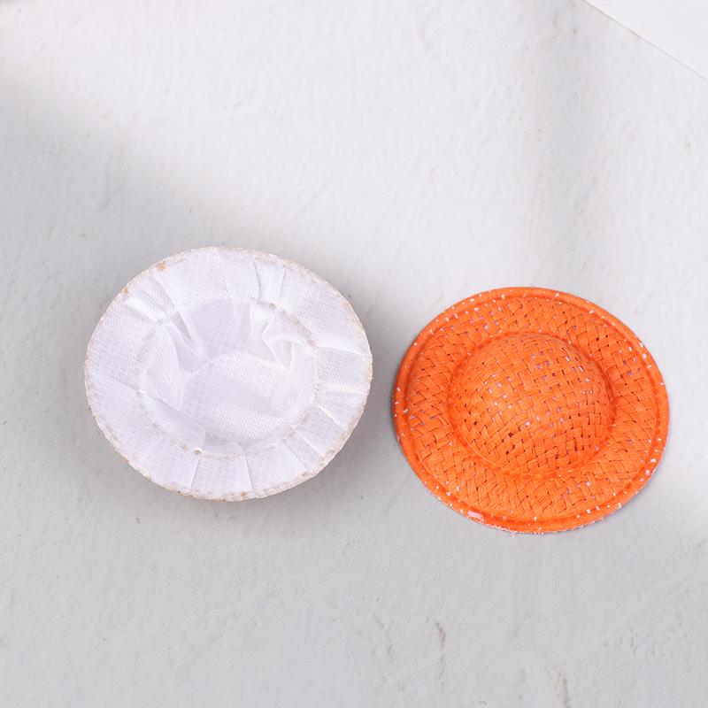 Casă de păpuși, 5 bucăți, pălărie de paie împletită manual, mini pălărie colorată, accesorii de decorare pentru casă de păpuși, pentru copii, jucării de joc