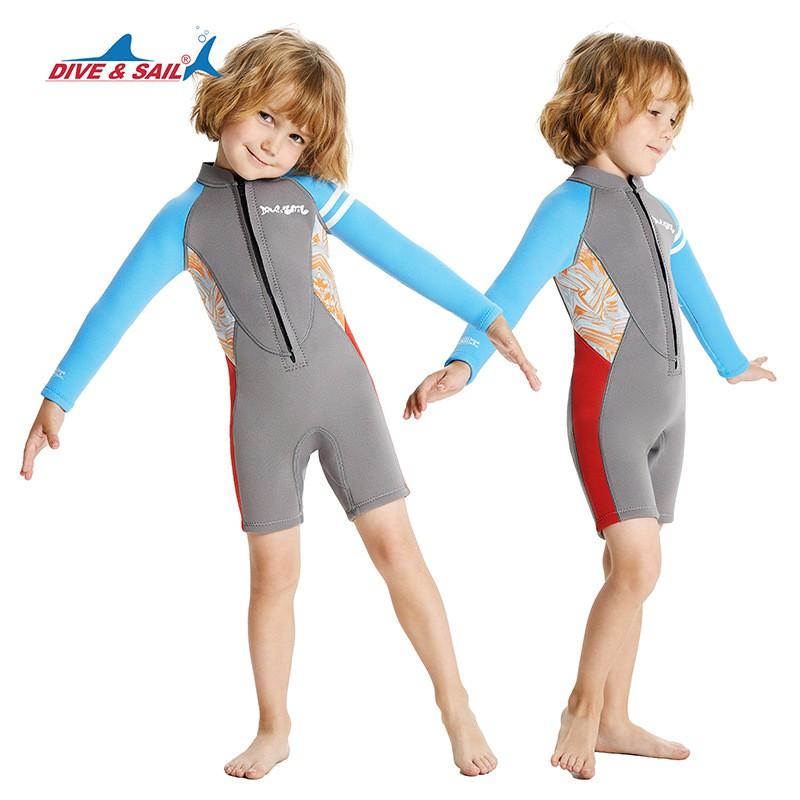 Kids Full Wetsuit 2.5mm Neoprene Dive Suit Snorkeling Swimming Surfing Warm Protection