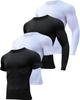 4 Pack Men's Workout Compression Shirts Short Sleeve Shirts