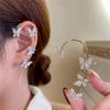 Fashion Gift Women's Pierced Earrings Rhinestone Butterfly Earrings Holiday Gift Earrings