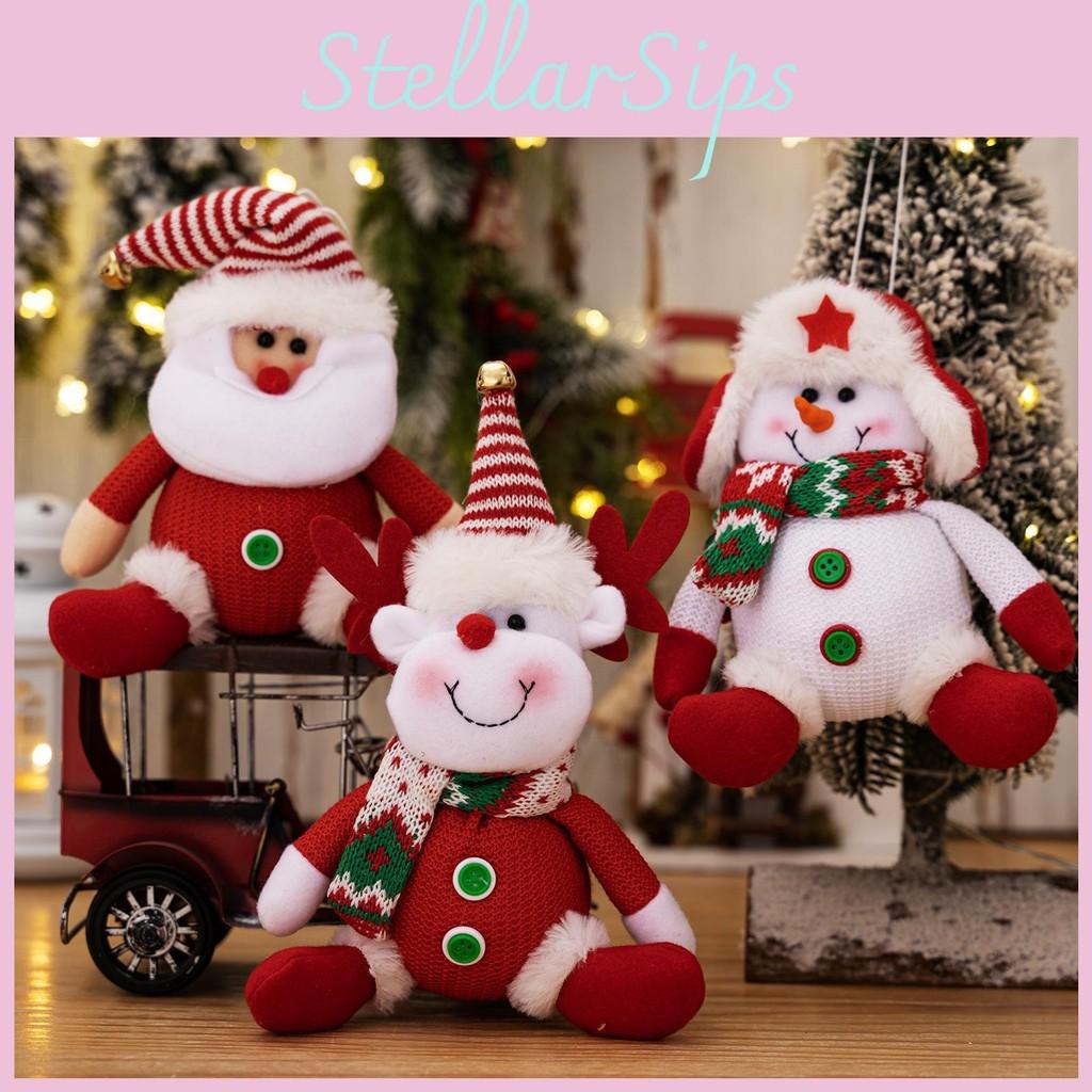 Plush Claus Santa Doll Pendant Christmas Tree Decoration For Festive Celebration