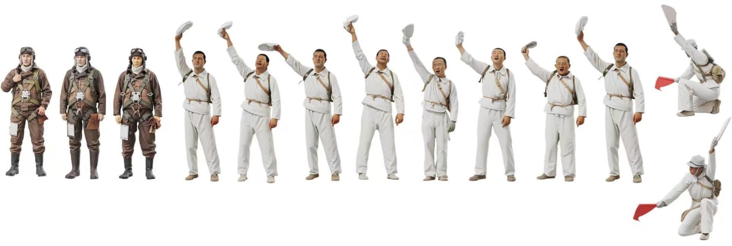 

Bunker Studios Japanese Navy Figure Set 2 Carrier Deck Crew 3D Printer Assembly Kit BSTIJN20702 1/200 (Aircraft 1940-1945)