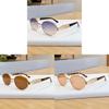Vintage Retro Elliptical Metal Sunglasses With Uv400 Protection For Street Fashion And Outdoor Activities