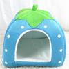 Strawberry Winter Pet House with Cushion Pet Bed Removable Foldable Pet Bed  Small and Medium Pet