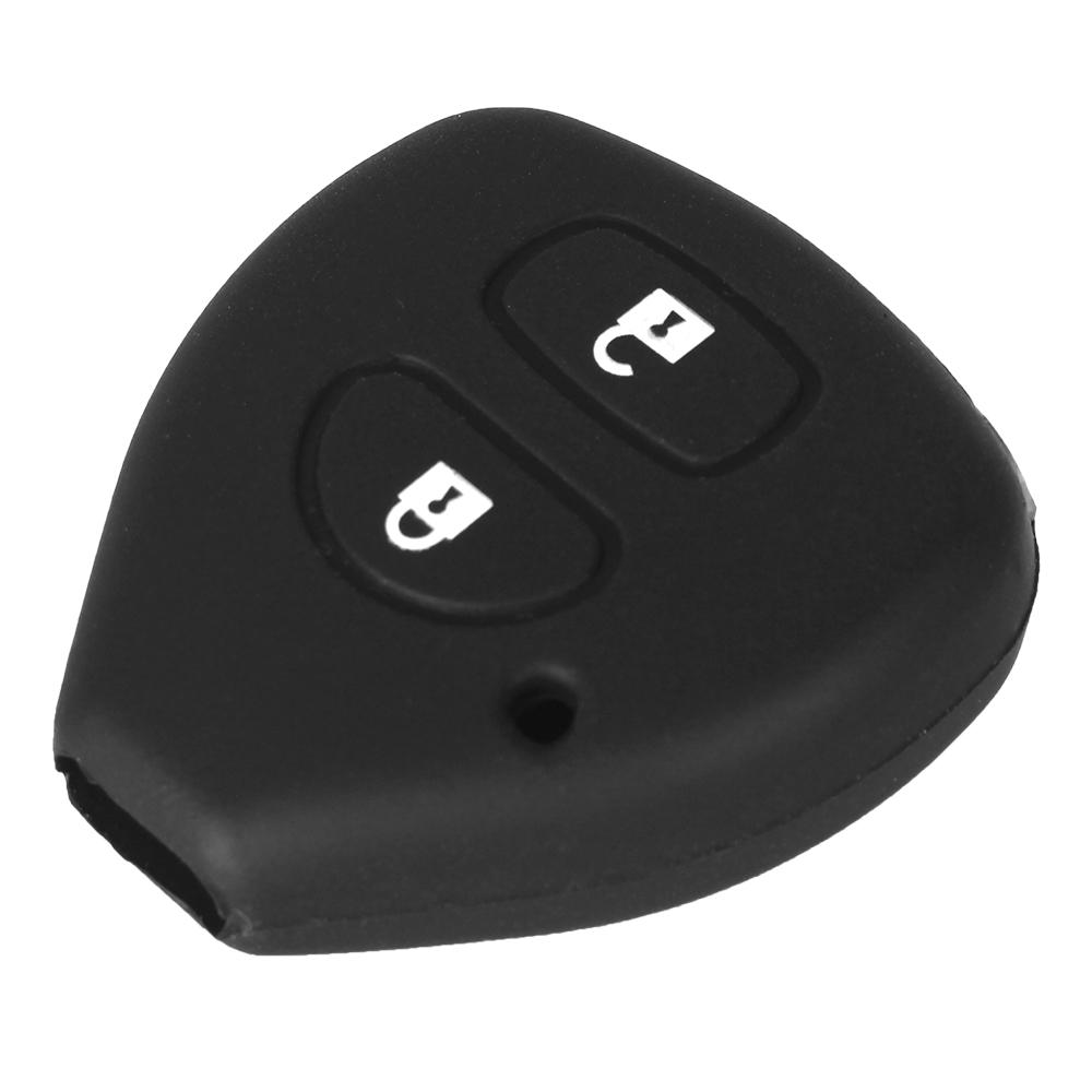 KEYYOU Silicone Key Shell Remote Key Case Cover For TOYOTA Corolla Hilux Vitz Rav4 Aqua Camry Land Cruis Car-styling 2 Buttons