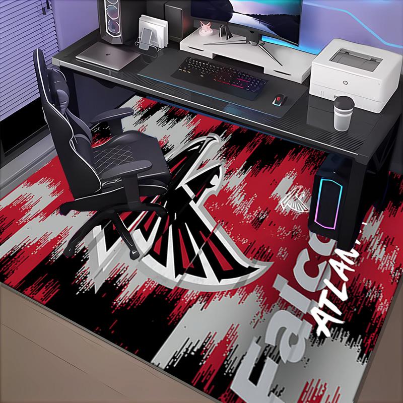 Falcons Logo Rug Office Carpet Non-Slip Mat, Chair Rug Floor Covering for Gaming, Bedroom, Living Room , Home Decor Christmas Gift