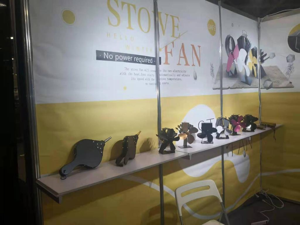 Heat-Powered Cast Iron Fireplace Fan - Energy-Efficient Model