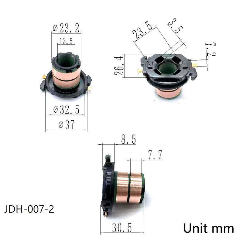 1ks Elektrické zařízení Generátor Sběratel Jdh-007-2 Měděná hlava Sběrný kroužek Generátor Měděný kroužek 23,2X13,5X7,7(30.5)Prsten mm 2