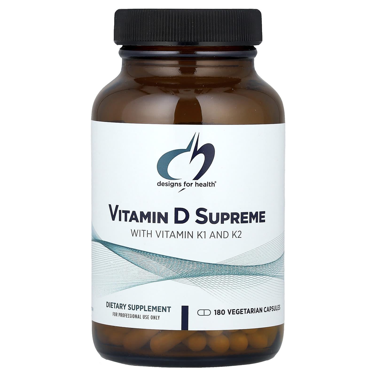 

Supreme Vitamin D (with Vitamin K1 and Vitamin K2, 180 Veggie Capsules)