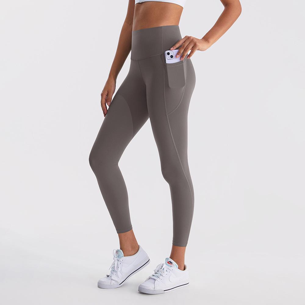 Nude Feel High Waist Damen Yogahose - Pfirsich Hüftlift & Schnelltrocknend Fitness Basisschicht