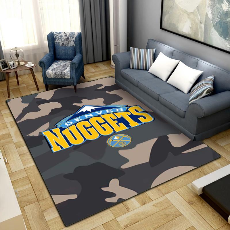 Denver Nuggets Logo Carpet Rug for Living Room Bedroom Home Sofa Decoration,Kids play Non-slip Floor Mat