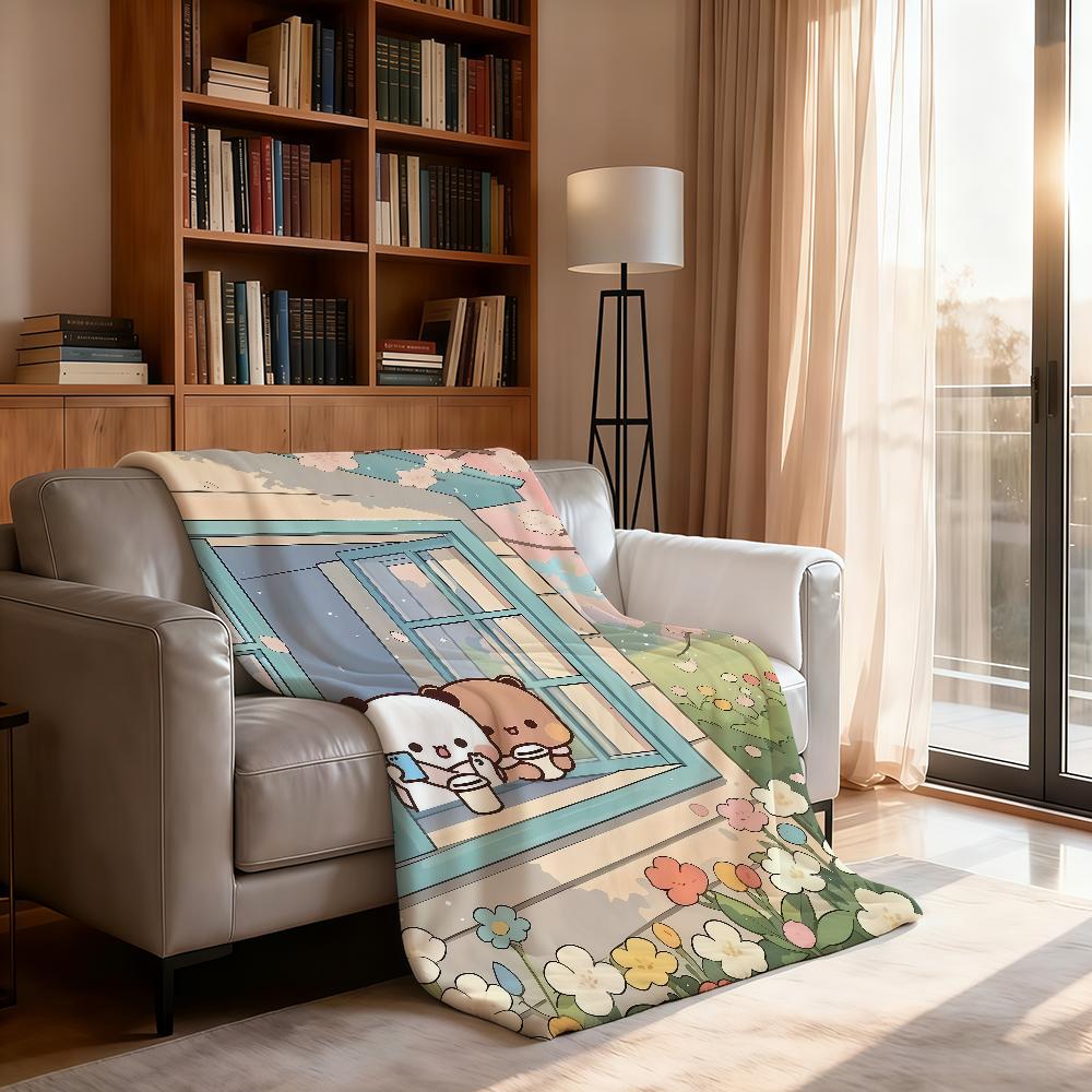 Cartoon D DUDU B BUBU Cute Blanket For Soft Throw Blanket for Picnic Bed Sofa Home Bedroom Cozy Warm Comfortable