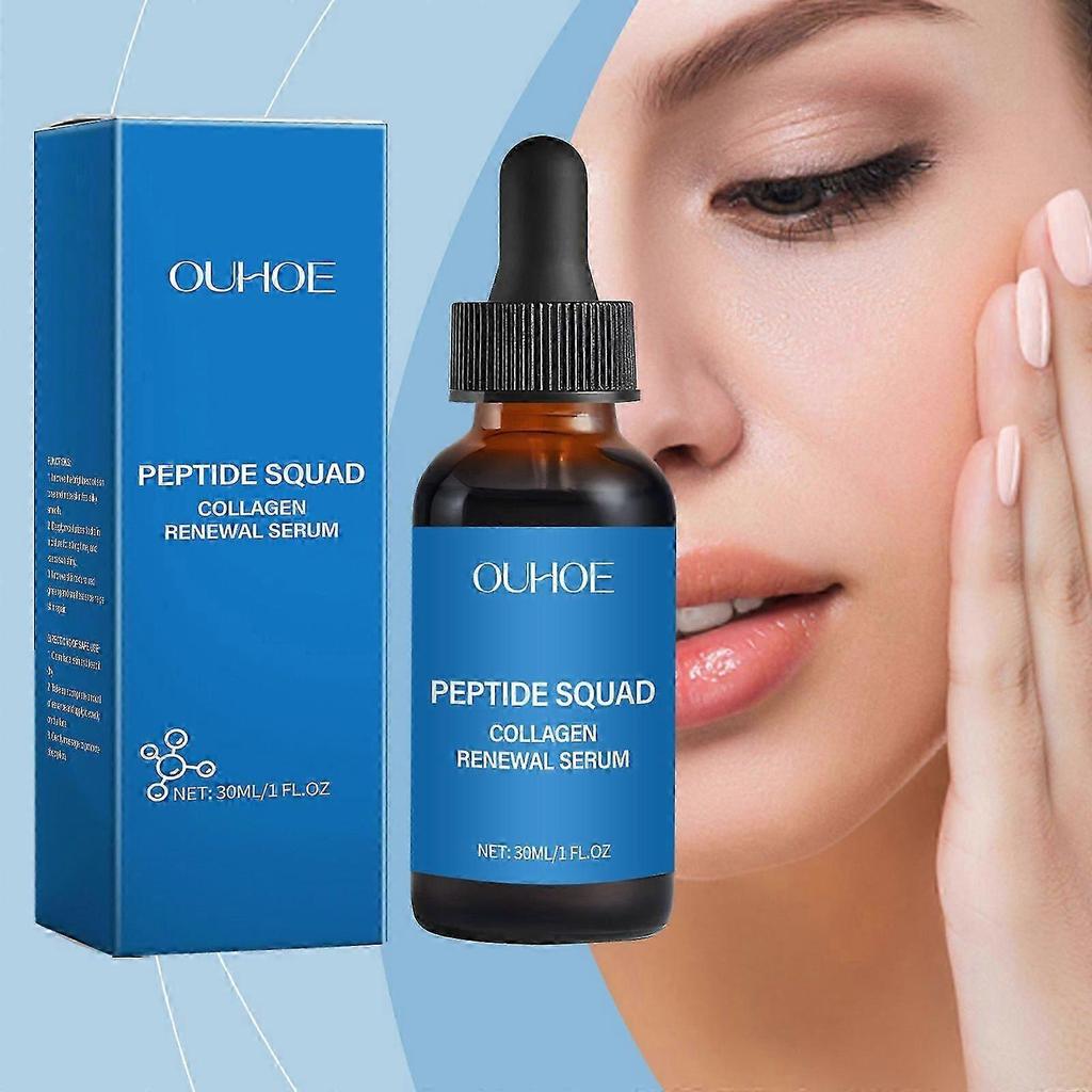 Siero Rigenerante al Collagene Peptide Squad, Siero Anti-Età per il Viso con Peptidi di Rame, Siero Peptidico Idratante per Rughe, Linee Sottili ed Elasticità della Pelle