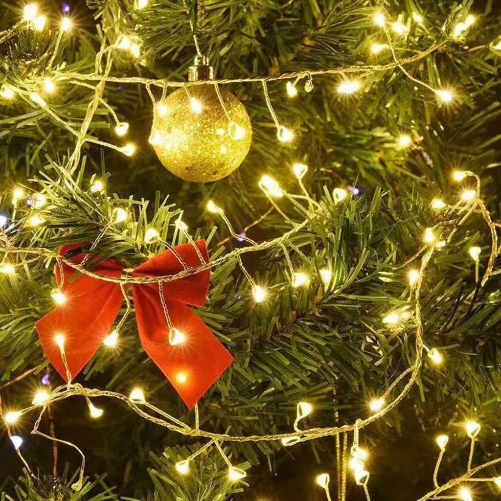 6M-50M Cluster Firecracker String Lights Christmas Tree Fairy Lights Garland LED For Wedding Party New Year Christmas Tree Decor Lamps