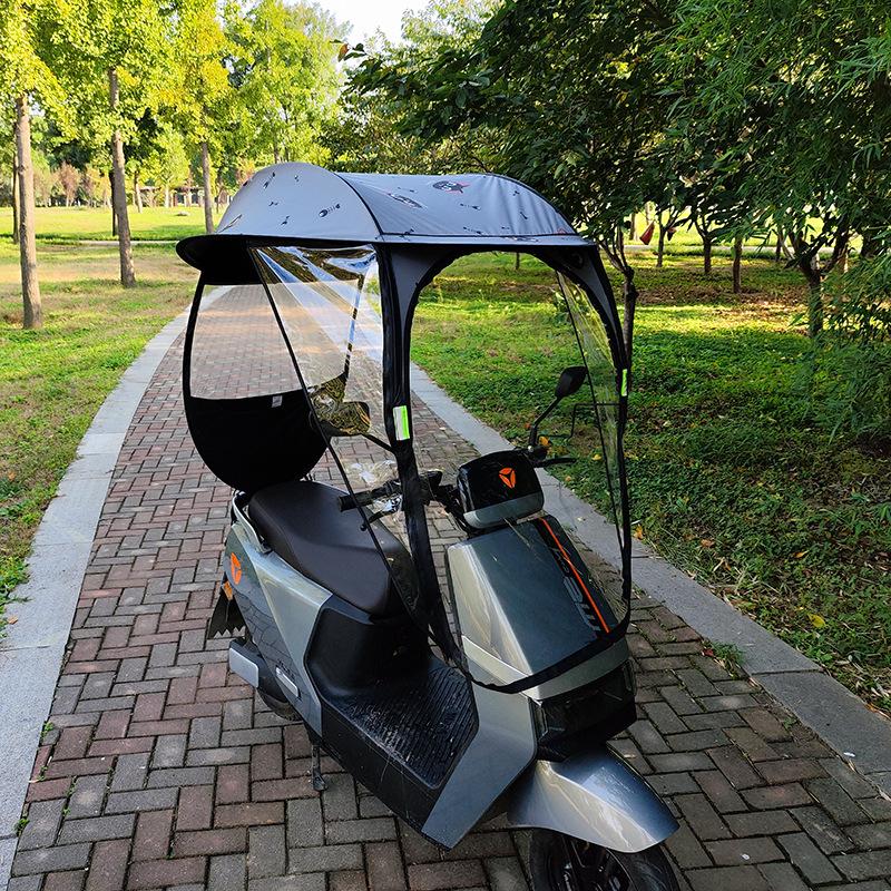 Electric Vehicle Sunshade & Rainproof Canopy for Bicycles and Motorcycles