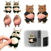 2Pcs Soft Silicone Soft Belly Sticker Cartoon Kitten Animal Decals  Phone Case Decoration