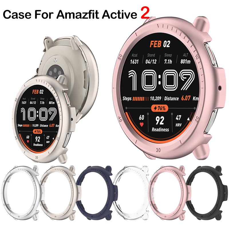 PC Hollow Case For Amazfit Active 2 (A2437) Protector Samrt Watch Strap Bezel Ring Cover Bumper For Huami Amazfit Active2 Shell