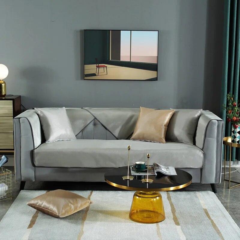 Light Luxury Sofa Cushion Summer Style Washable Ice Silk Mat Simple and Universal All-season Anti-skid Cushion