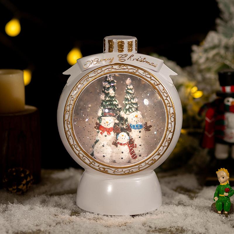 Christmas decorations snow globe automatic snow