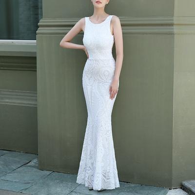 Rochie de petrecere cu paiete pentru femei Rochie de cocktail cu decolteu O Rochii de seara sexy fara maneci