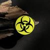 Contemporary Badge Metal Geometric Nuclear Radiation Brooch For Fashionforward Individuals