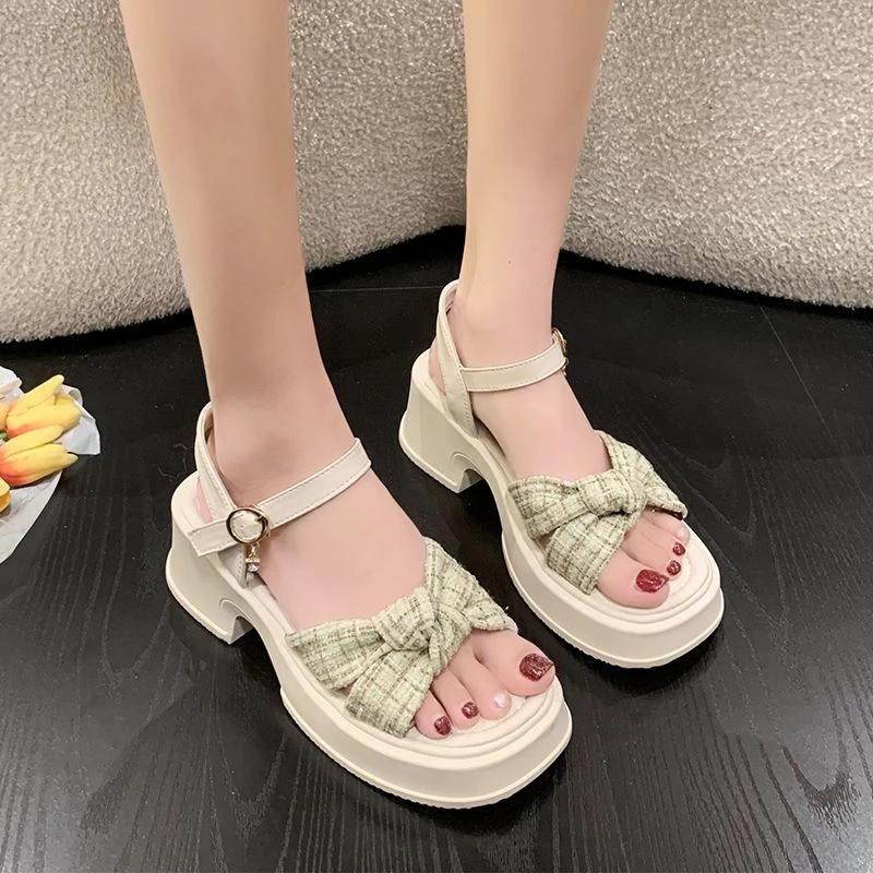 Summer Women Sandals Fairy Style Fashion Roman Lady Flat Shoes Comfortable Platform Sandals Fairy Style Improve Fashion Shoes