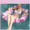 Adult Striped Mesh Net Four-tube Floating Ring Pvc Swimming Ring Water Toy