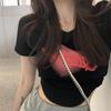 Women's Slim Fit Love Letter Print Short-Sleeve T-Shirt - Summer 2024 Edition