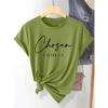 Women's Short Sleeve T Shirt Chosen Printed round neck machine washable comfortable Soft Breathable and suitable for spring summer