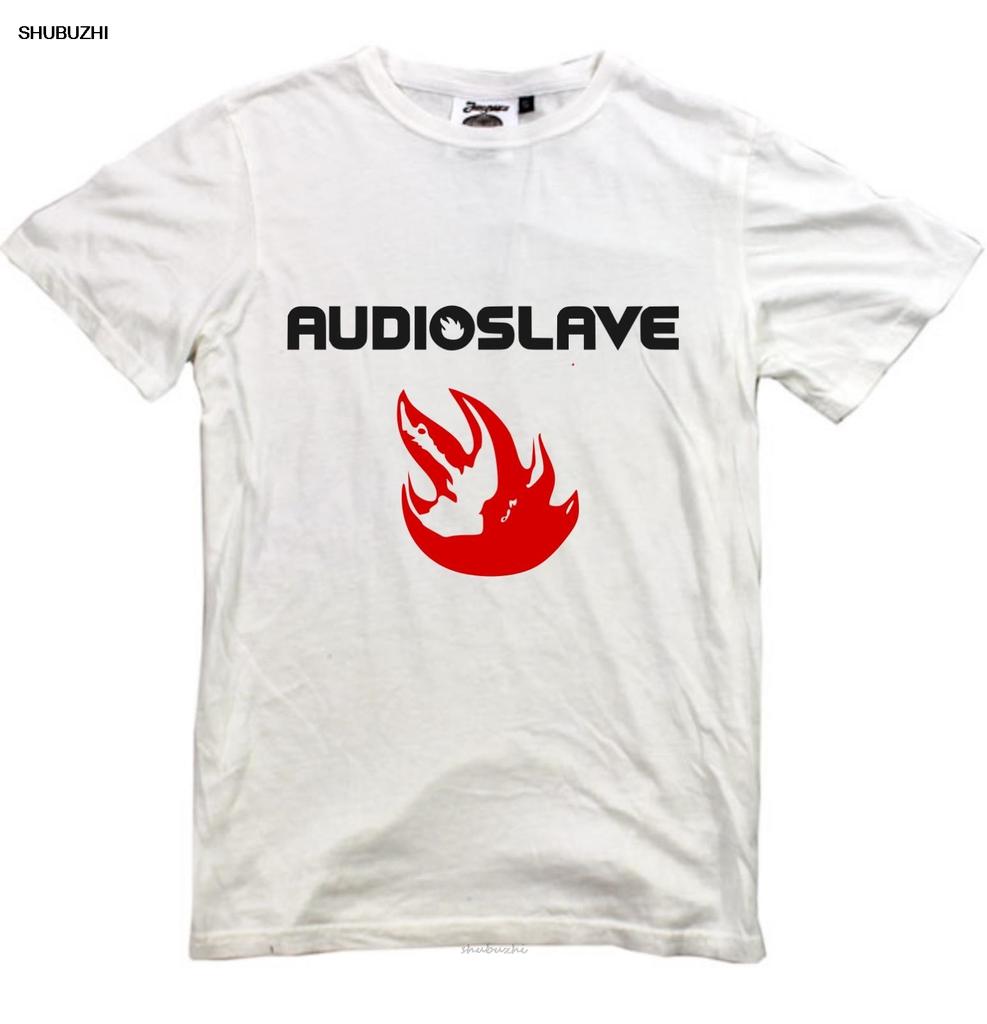 S2XL Alternative Rock Metal AUDIOSLAVE Tshirt New White T Shirt Logo Band Korn Mens TShirt Summer O Neck Cotton