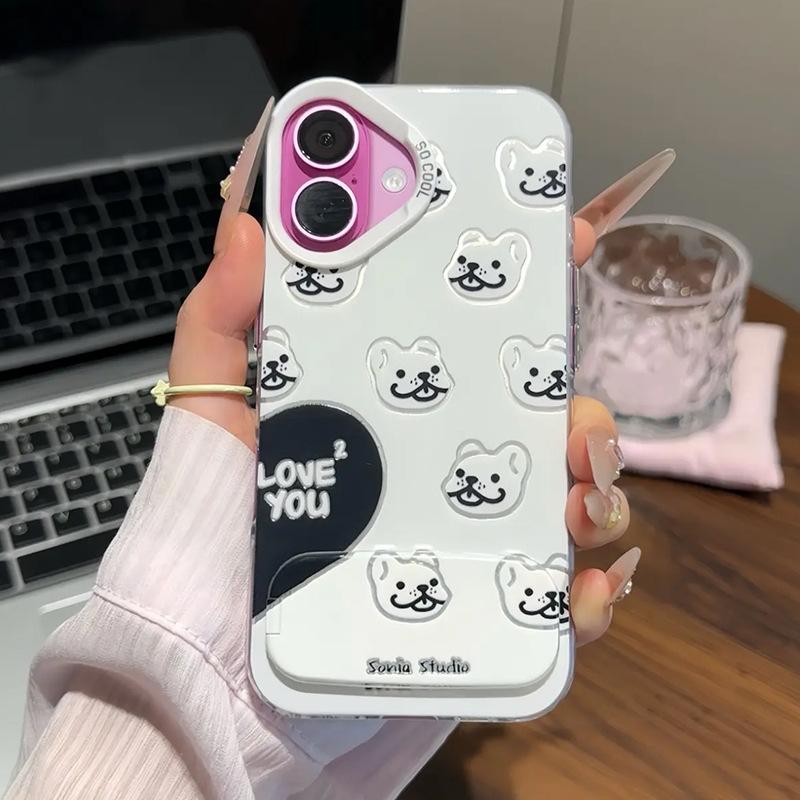 

Love Dog for Apple 17/16pro Cute 15/14 Fun IPhone Ne11 Phone Case Xsmax For Apple 6