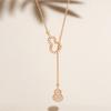 Fashionable Zircon Micro-Set Gourd Pendant Necklace Elegant And Versatile Light Luxury Jewelry