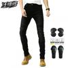 MC-jeans for menn Stretch Denimbukser Med Beskyttende Polstring Utendørs Terreng Uformell Vintage Stil